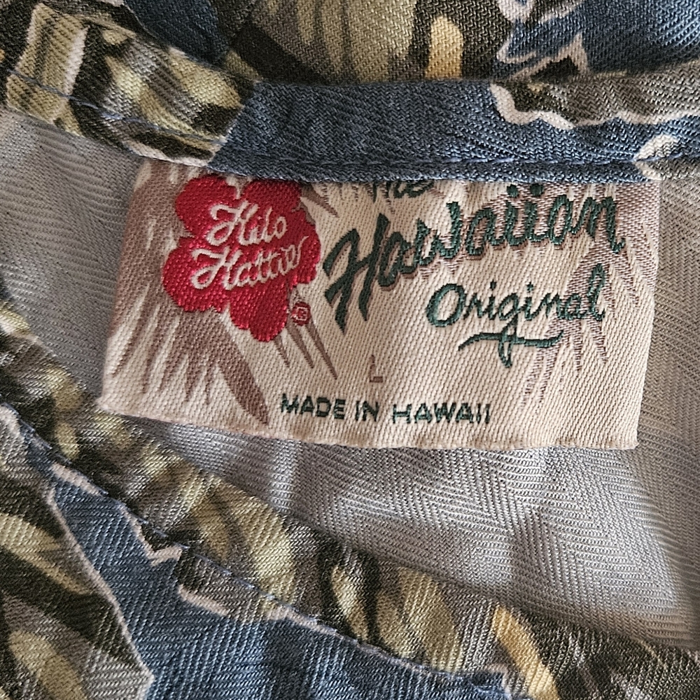 Hilo Hattie Blue and Green Tropical Maxi Dress Size L - Picture 6 of 7